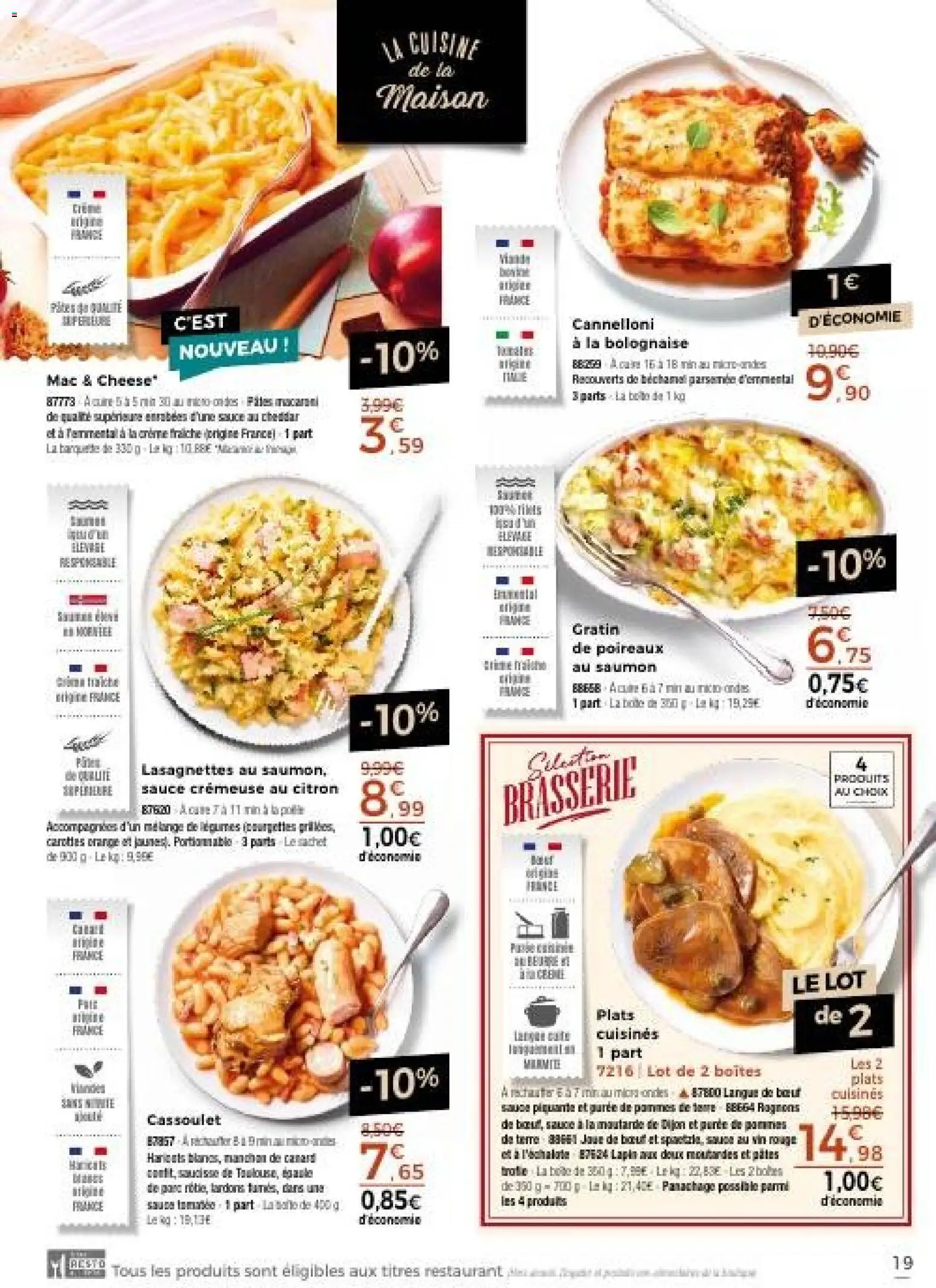 Prévisualisation de Thiriet catalogue livraison à domicile du magasin Thiriet formulaire valide 23/10/2026 - Orange, Béchamel, Vin, Poireaux, Citron, Saucisse, Lardons, Vin rouge
