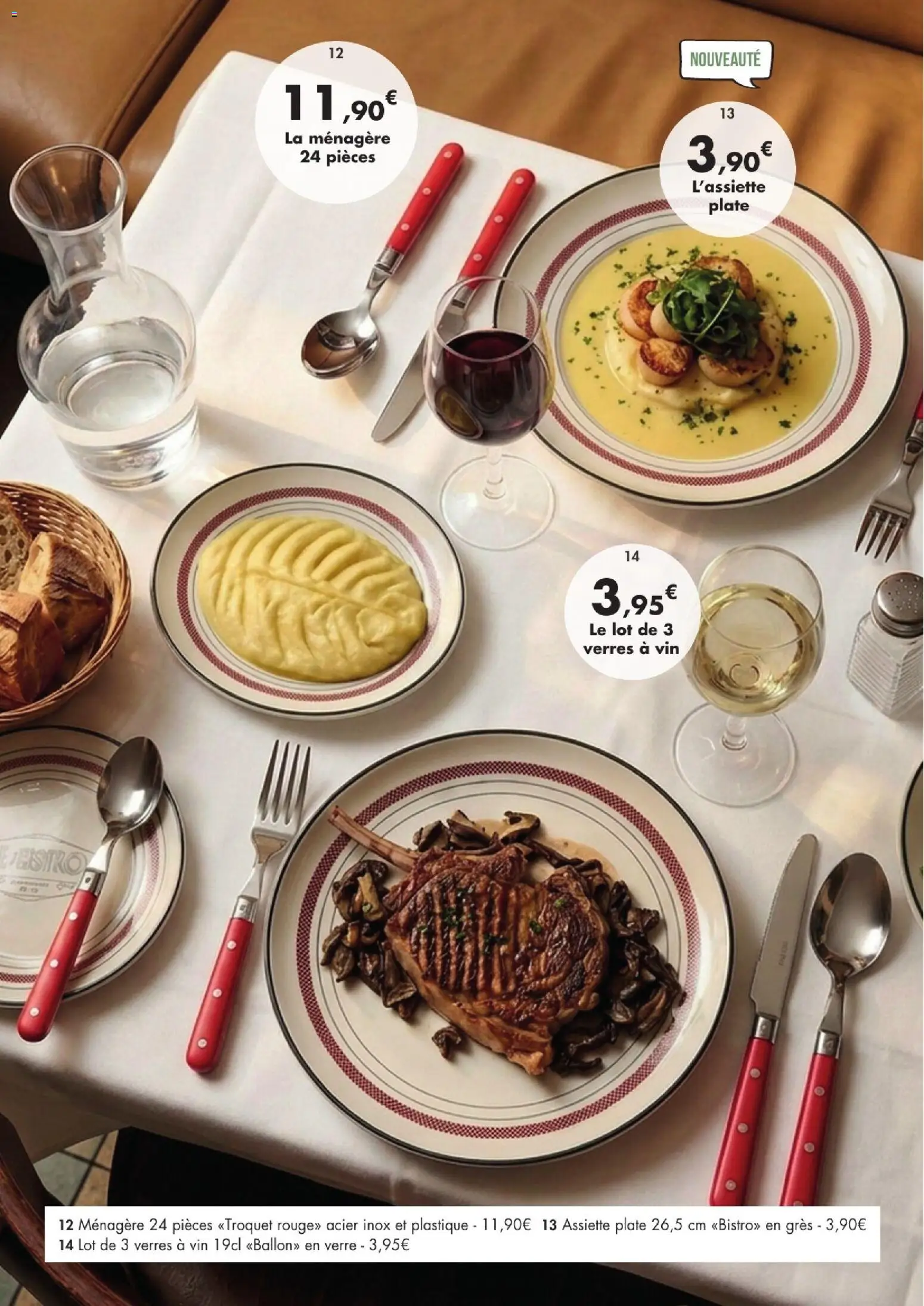 Prévisualisation de E.Leclerc La table d'automne 2026 du magasin E.Leclerc formulaire valide 01/09/2026 - Vin, Assiette, Verres, Verres à vin