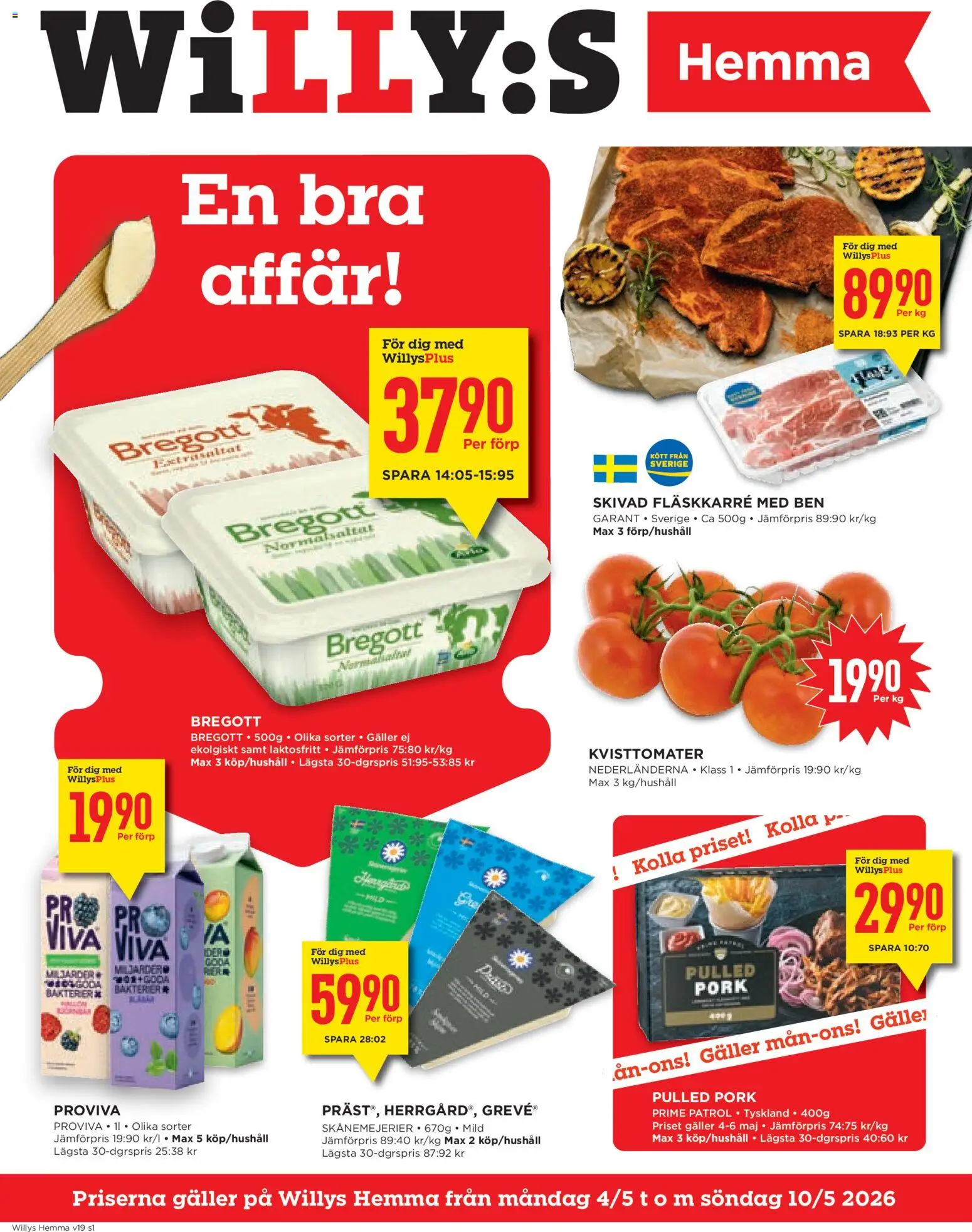 Förhandsgranska reklamblad Willys erbjudanden Hemma från butik Willys gäller från 04/05/2026