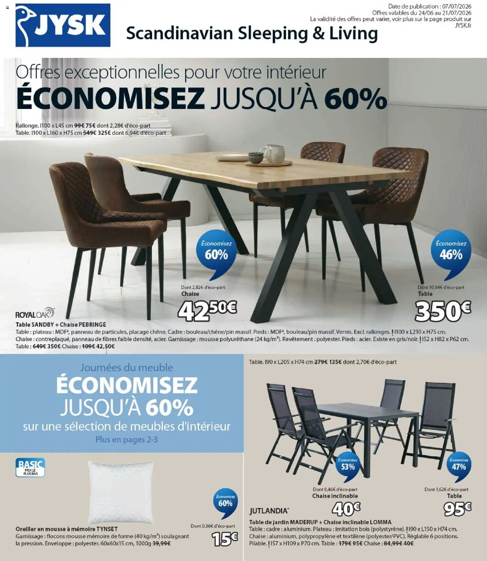 Prévisualisation de Jysk catalogue économisez jusqu'à 60% du magasin Jysk formulaire valide 24/06/2026