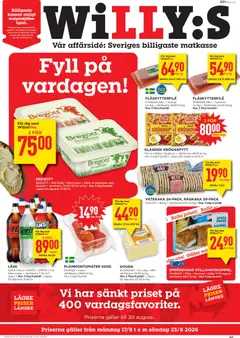 Förhandsgranska reklamblad Willys erbjudanden från butik Willys gäller från 17/08/2026