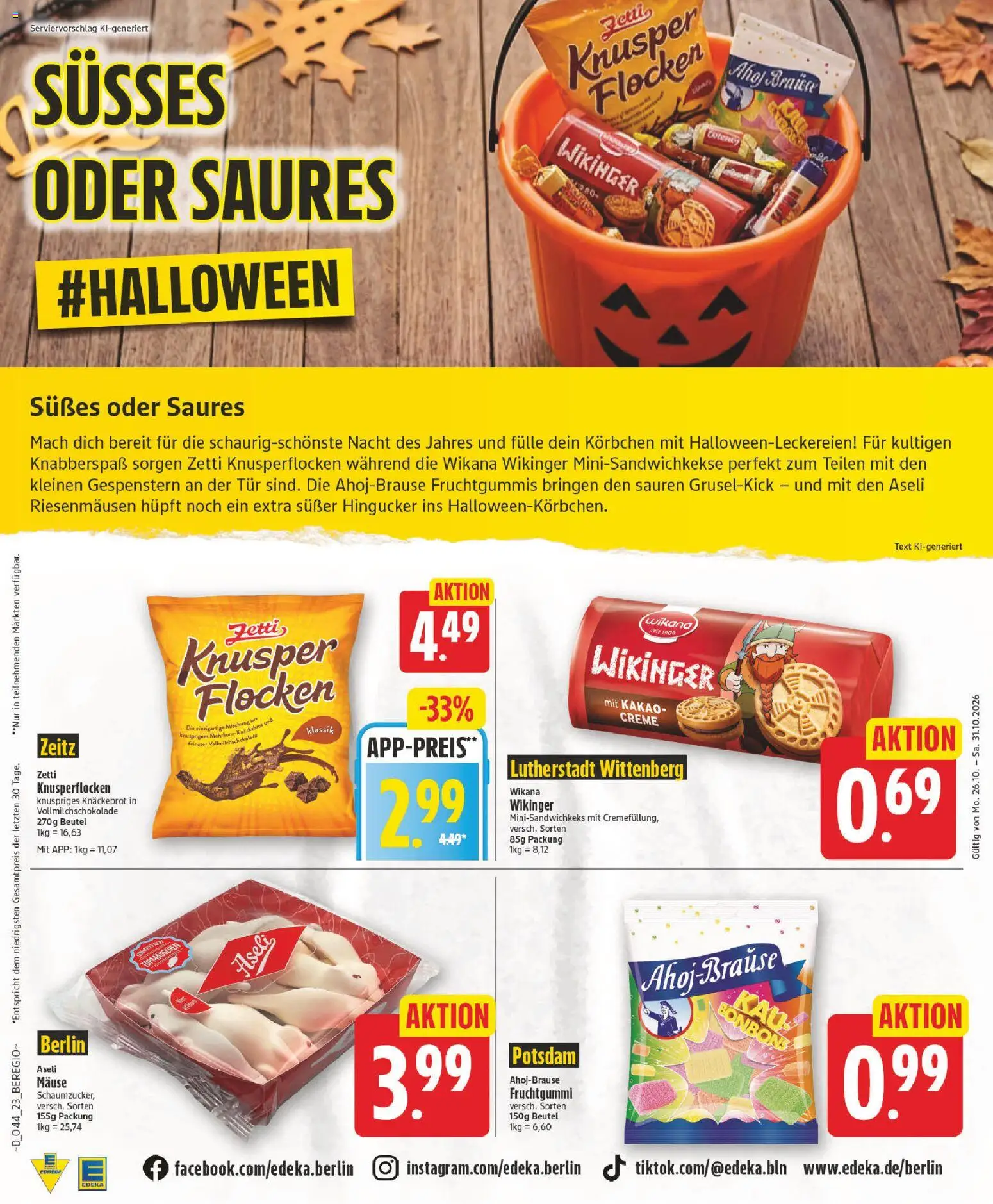 Vorschau von dem Prospekt des Geschäftes Edeka, gültig ab dem 26.10.2026