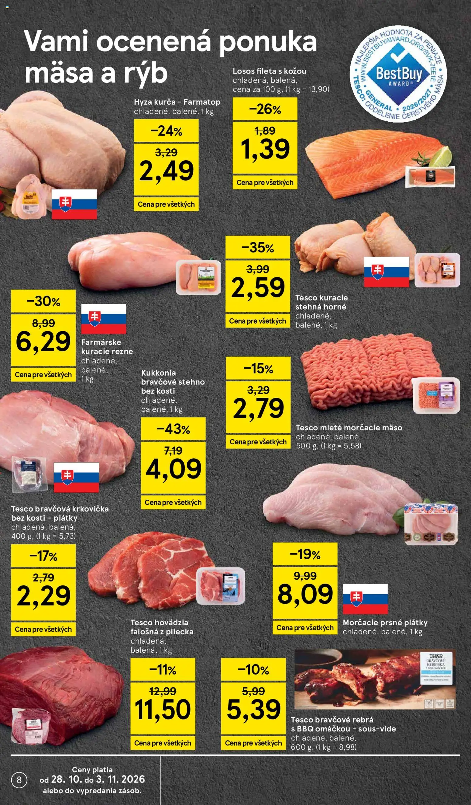 Náhľad Tesco letáku platného od 28.10.2026