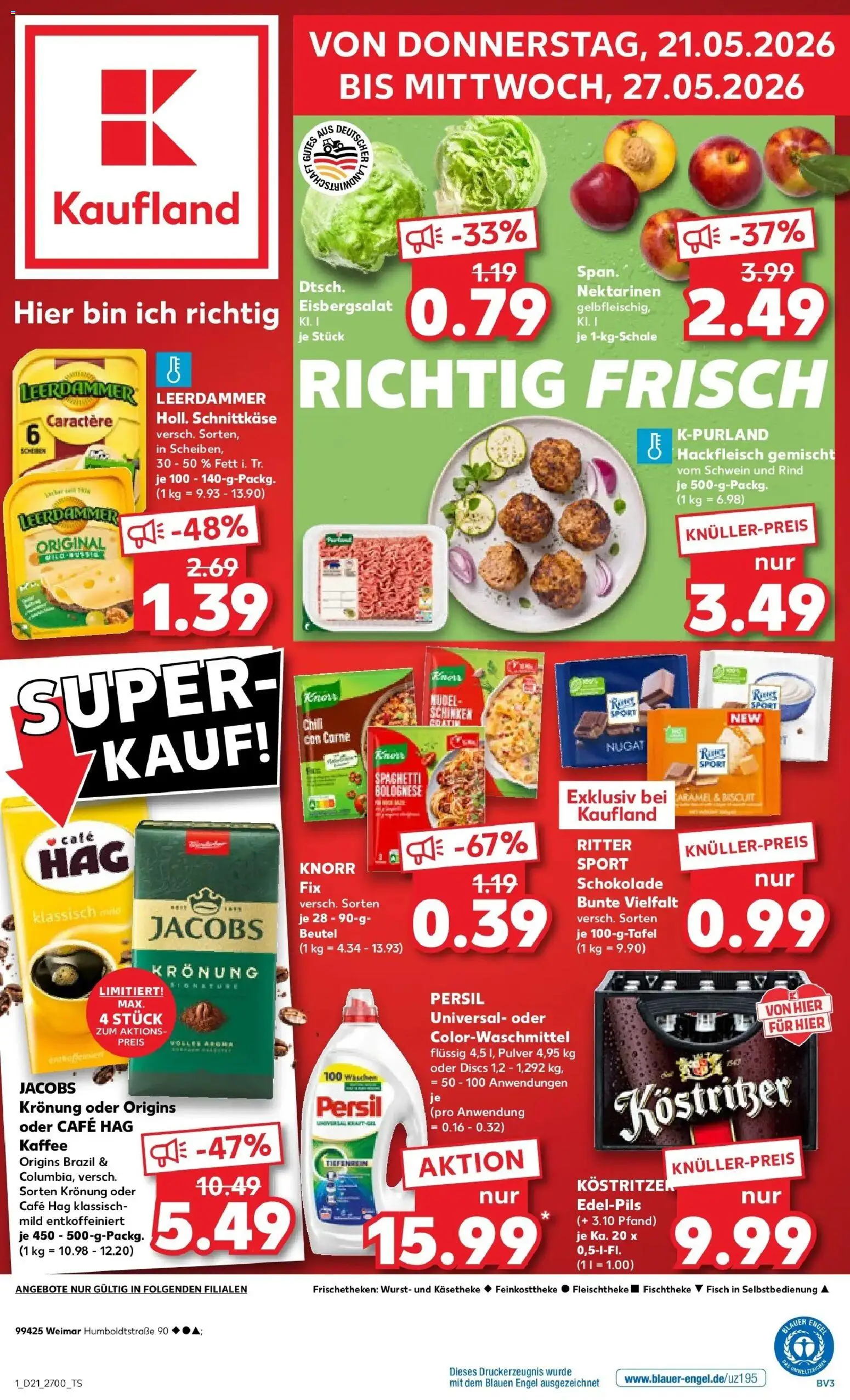 Vorschau von dem Prospekt des Geschäftes Kaufland, gültig ab dem 21.05.2026