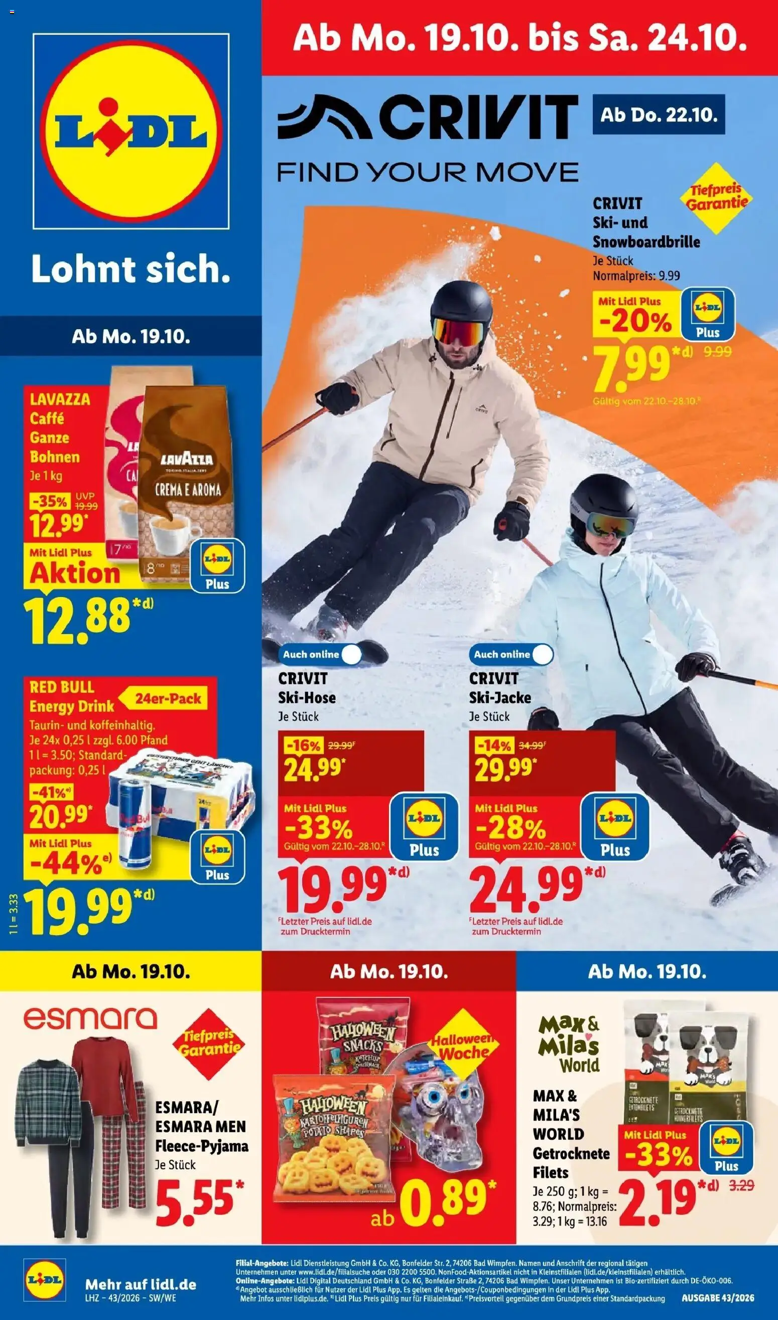 Vorschau von dem Prospekt des Geschäftes Lidl, gültig ab dem 19.10.2026
