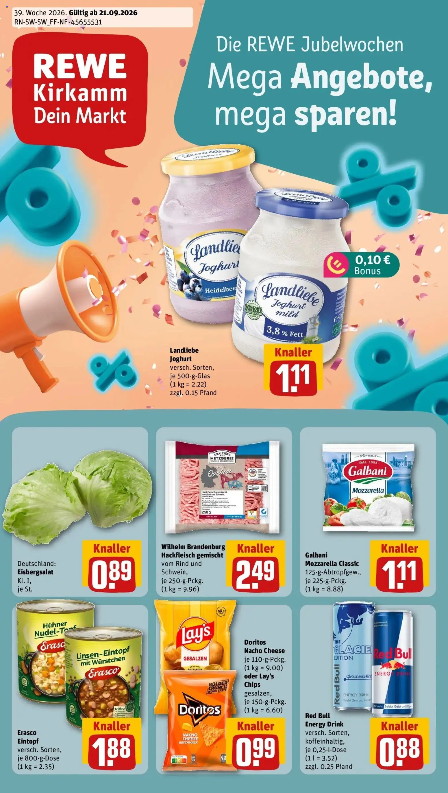 Vorschau von dem Prospekt des Geschäftes Rewe, gültig ab dem 21.09.2026