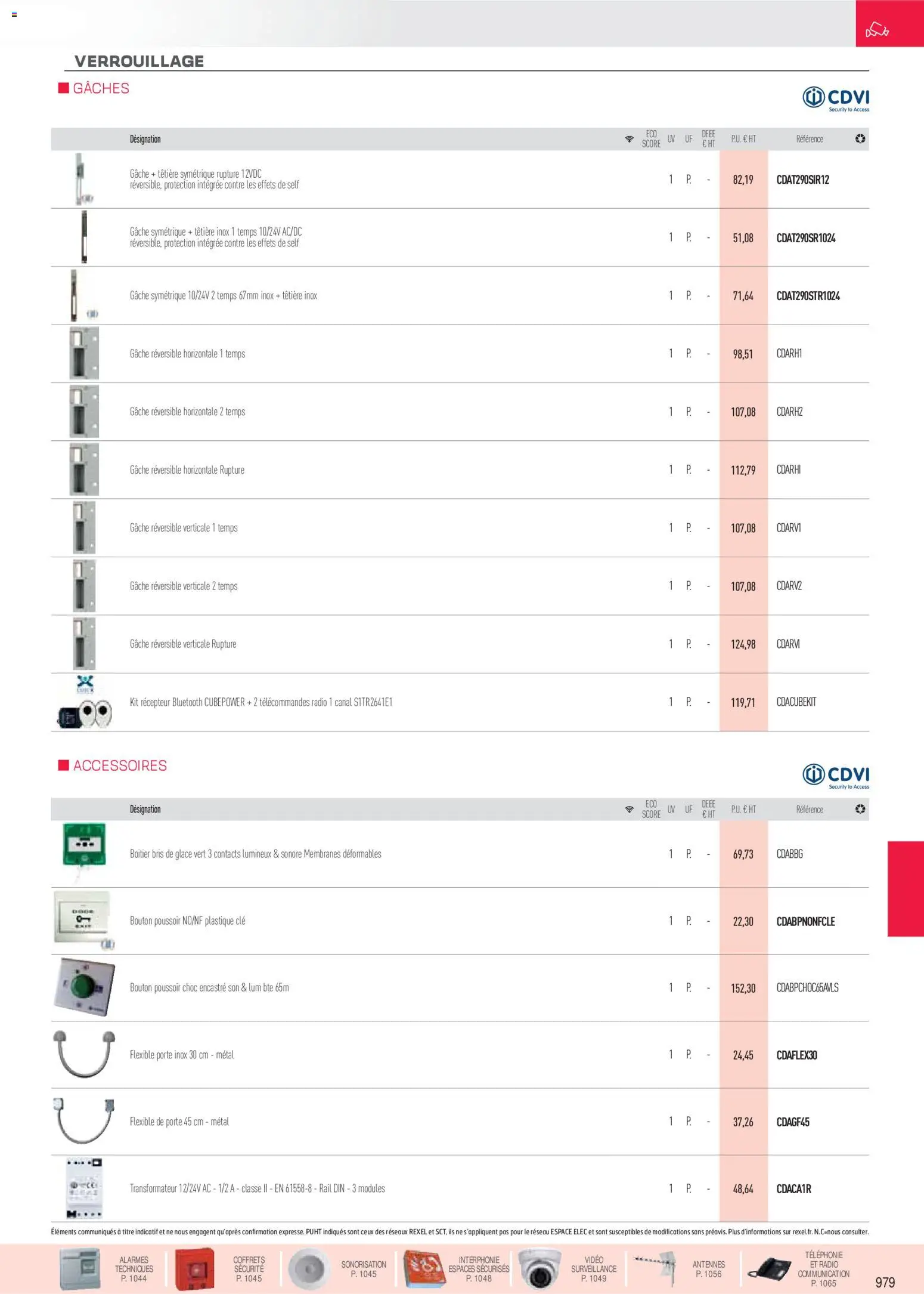 Prévisualisation de Brochure sécurité, communication du magasin Rexel formulaire valide 18/11/2025 - Vidéo, Glace, Radio, Porte, Clé