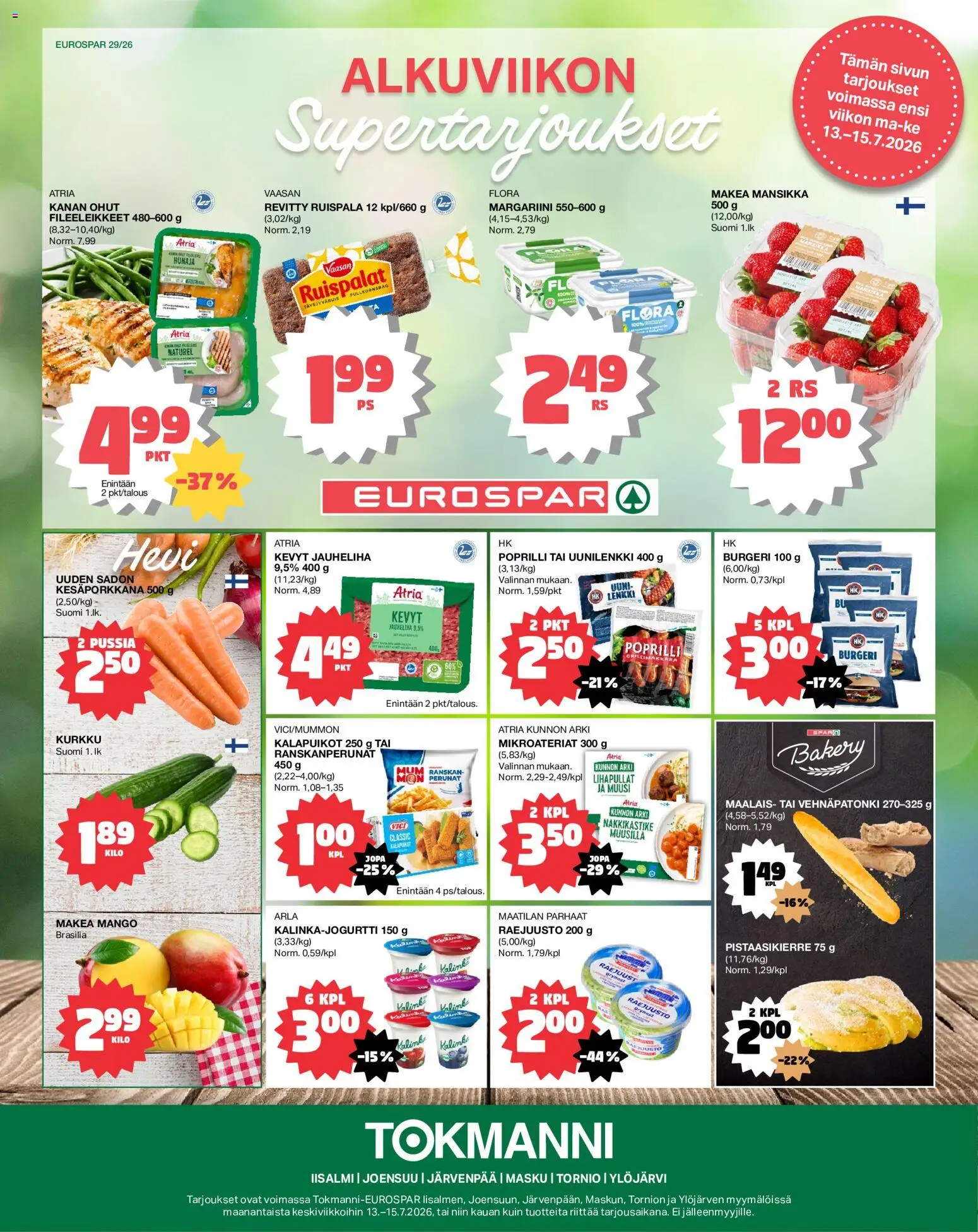 Kaupan Tokmanni Tokmanni - EUROSPAR esikatselu, voimassa 13/07/2026