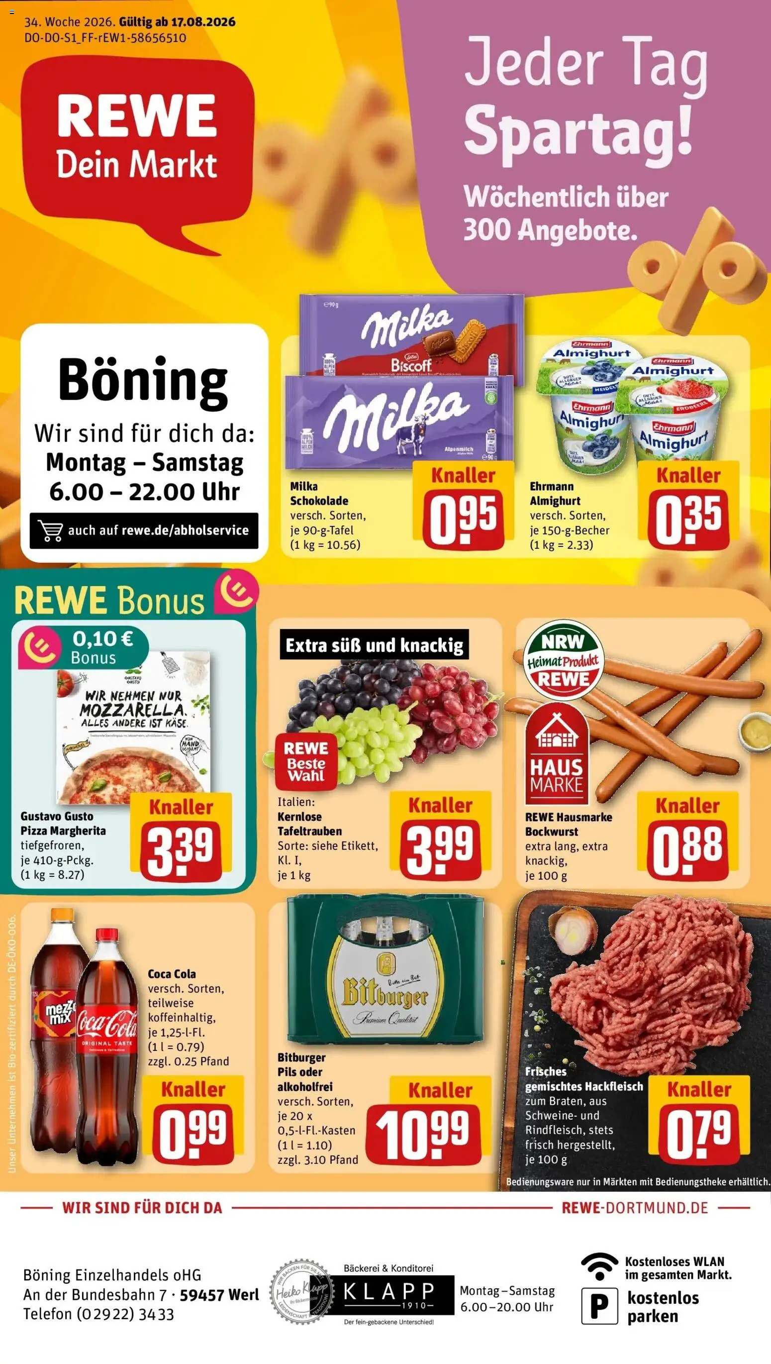 Vorschau von dem Prospekt des Geschäftes Rewe, gültig ab dem 17.08.2026