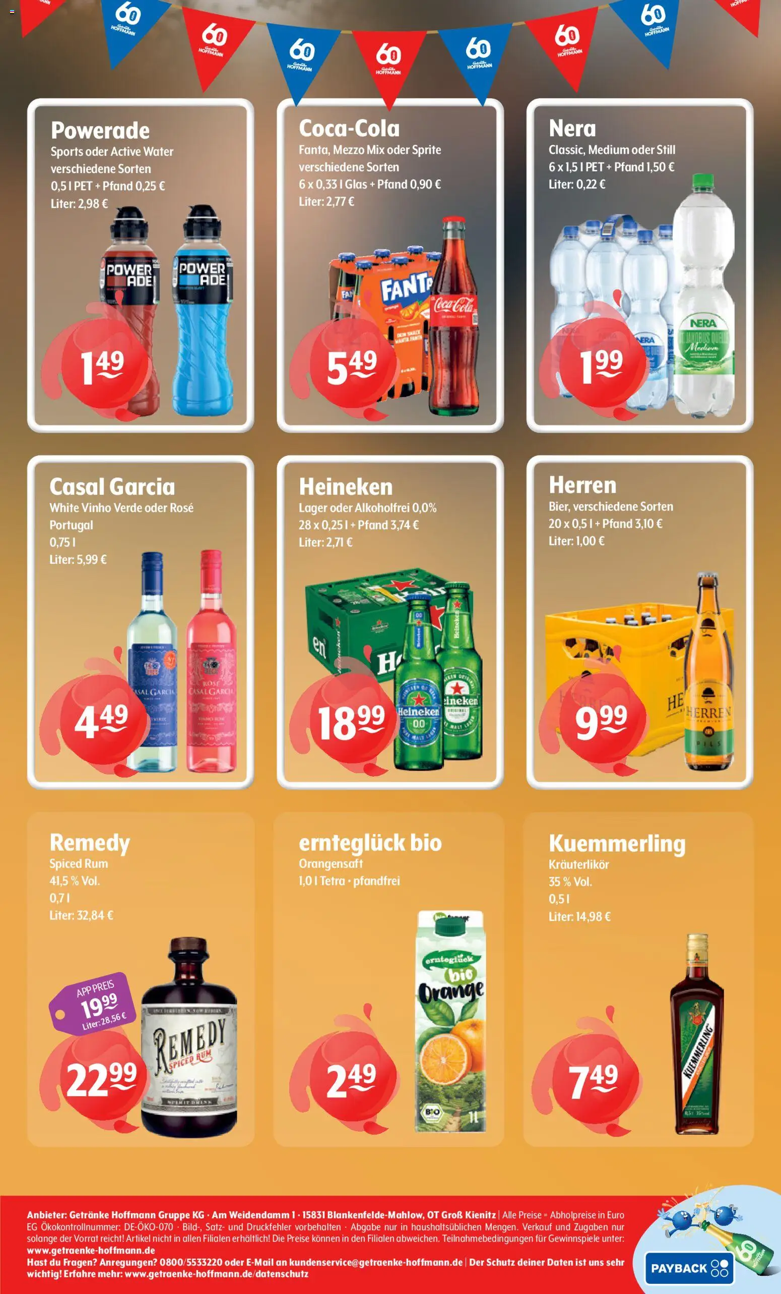 Vorschau von dem Prospekt des Geschäftes Trink und Spare, gültig ab dem 26.10.2026 - Cola, Rum, Heineken, Powerade, Sprite, Orangensaft, Mezzo mix, Kuemmerling