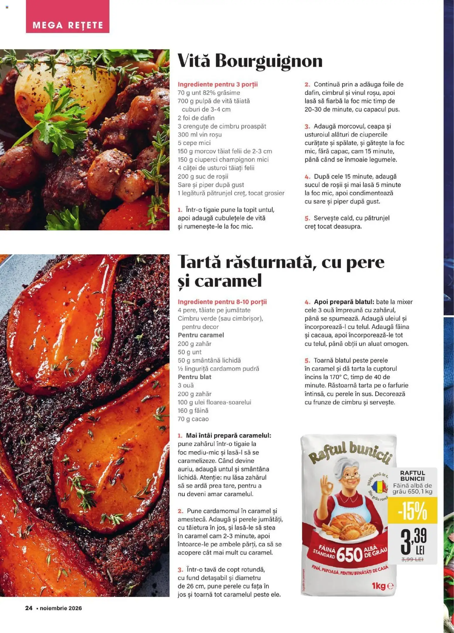 Previzualizarea de cataloage: Mega Image Mega Image Catalog Noiembrie valabil de la 01.11.2026 - Mici, Ceapă, Vită, Vin rosu, Pătrunjel, Tava, Farfurie, Pudră