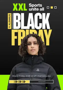 Kaupan XXL XXL Black Friday -ennakkoilmoitus esikatselu, voimassa 21/10/2026