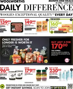 Preview of Woolworths flyer valid from 20/04/2026