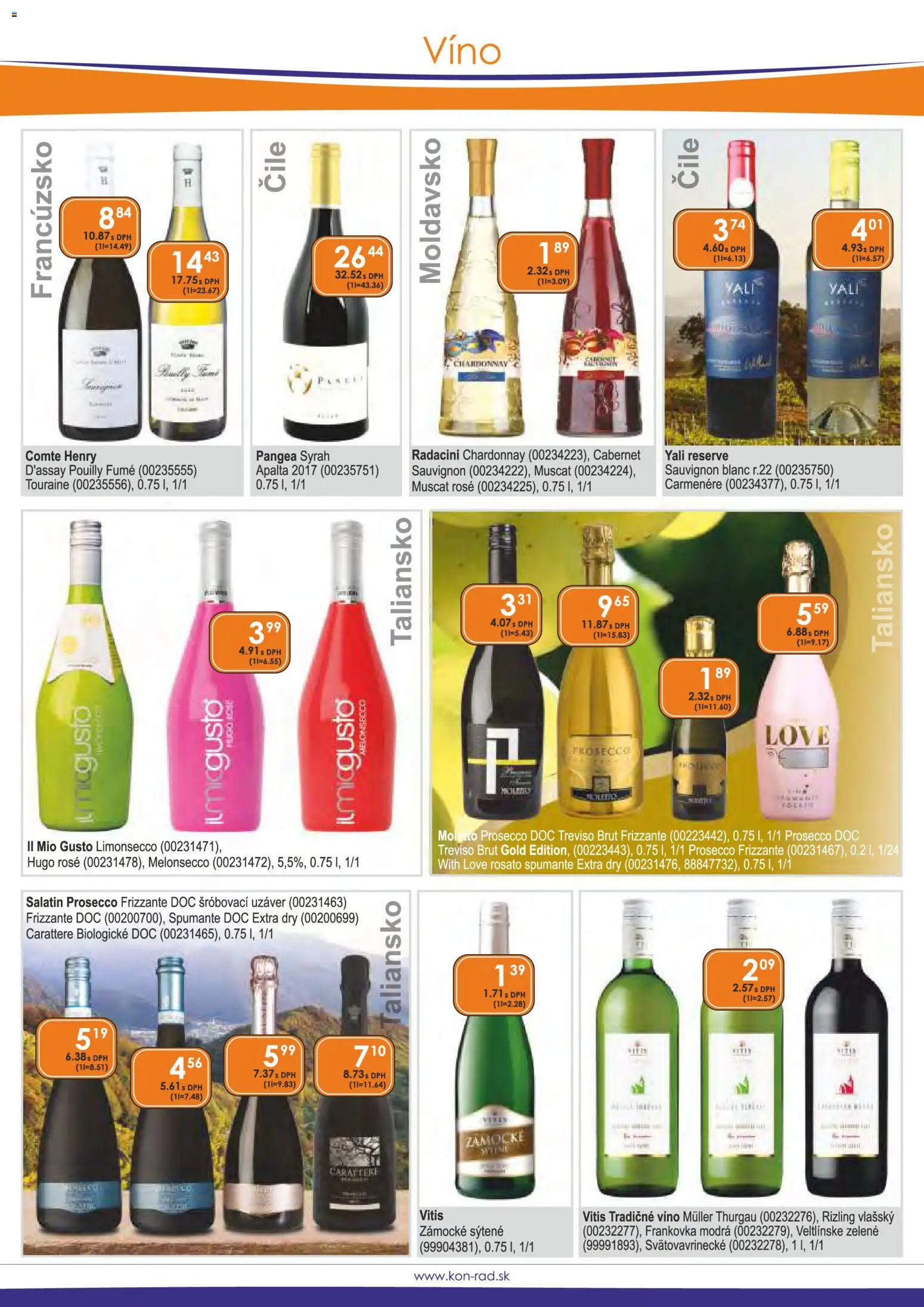 Náhľad KON - RAD letáku platného od 01.03.2026 - Víno, Prosecco