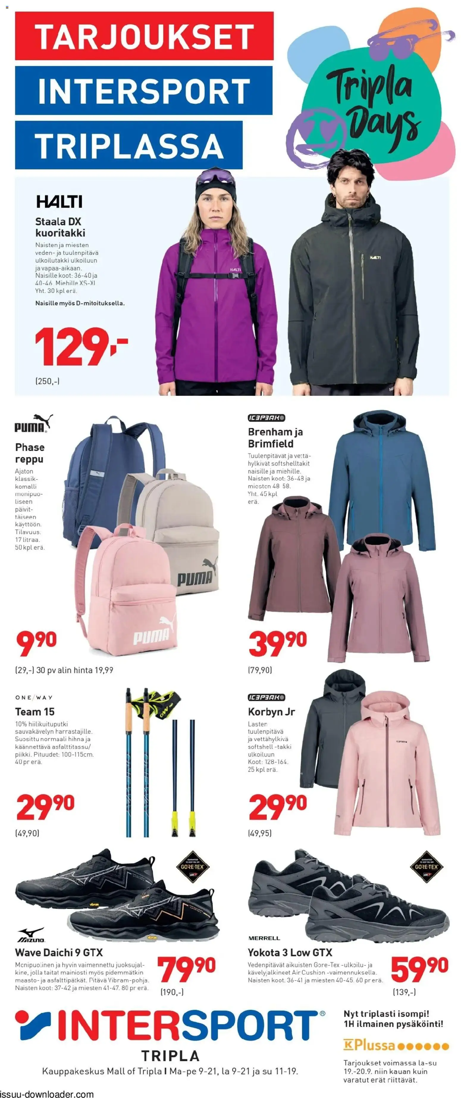 Kaupan Intersport Intersport tarjoukset Tripla esikatselu, voimassa 19/09/2026