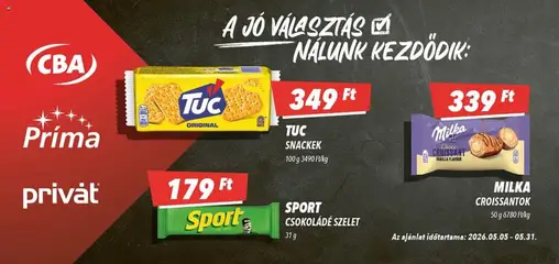 CBA - CBA Aktuális óriásplakátok megtekintése, amely érvényes 2026.05.05.-től