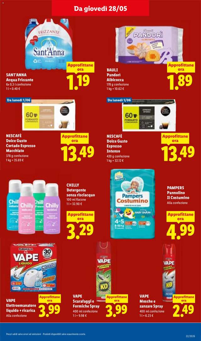 Nuovo volantino Lidl dal 28/05