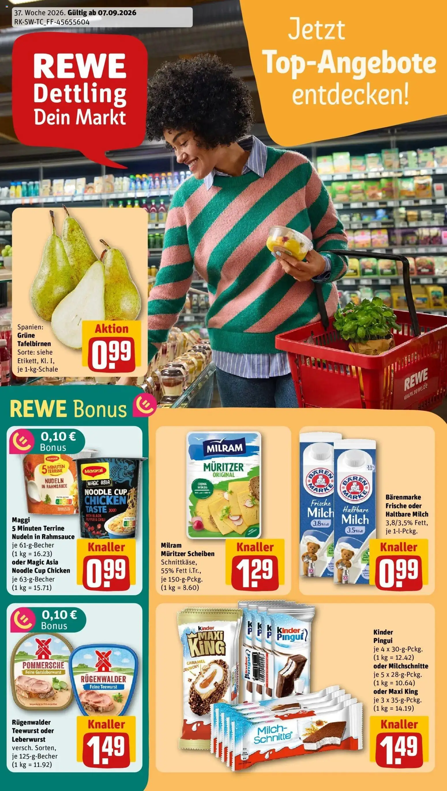 Vorschau von dem Prospekt des Geschäftes Rewe, gültig ab dem 07.09.2026