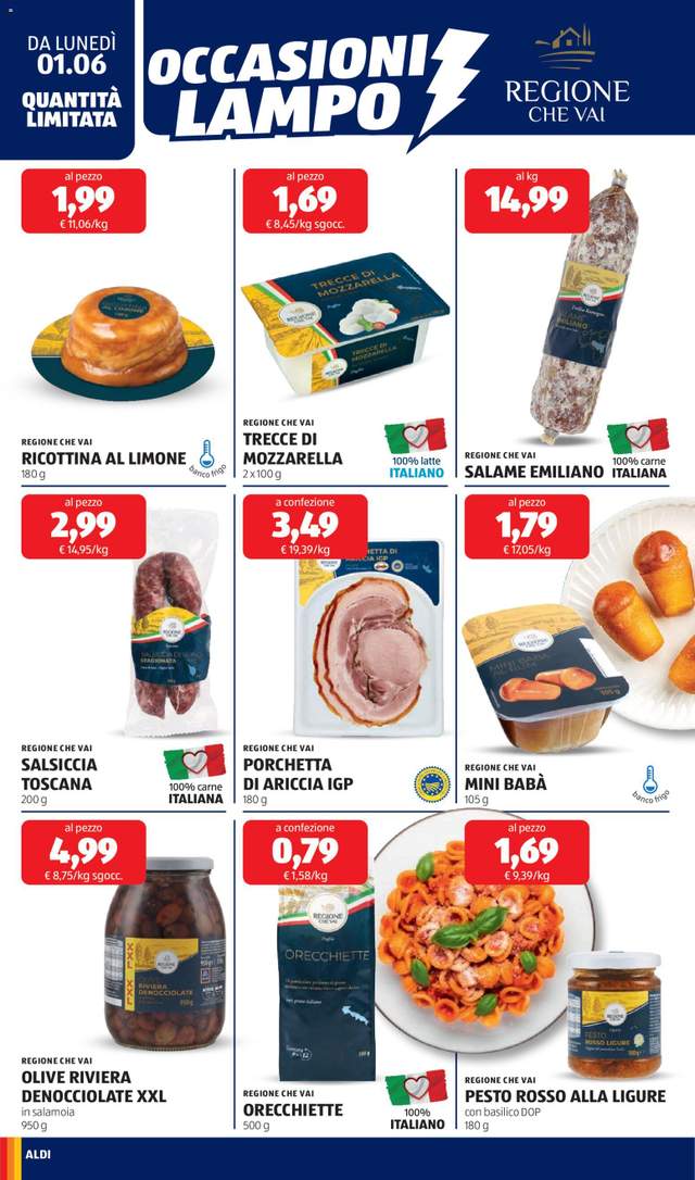Nuovo volantino Aldi dal 01/06