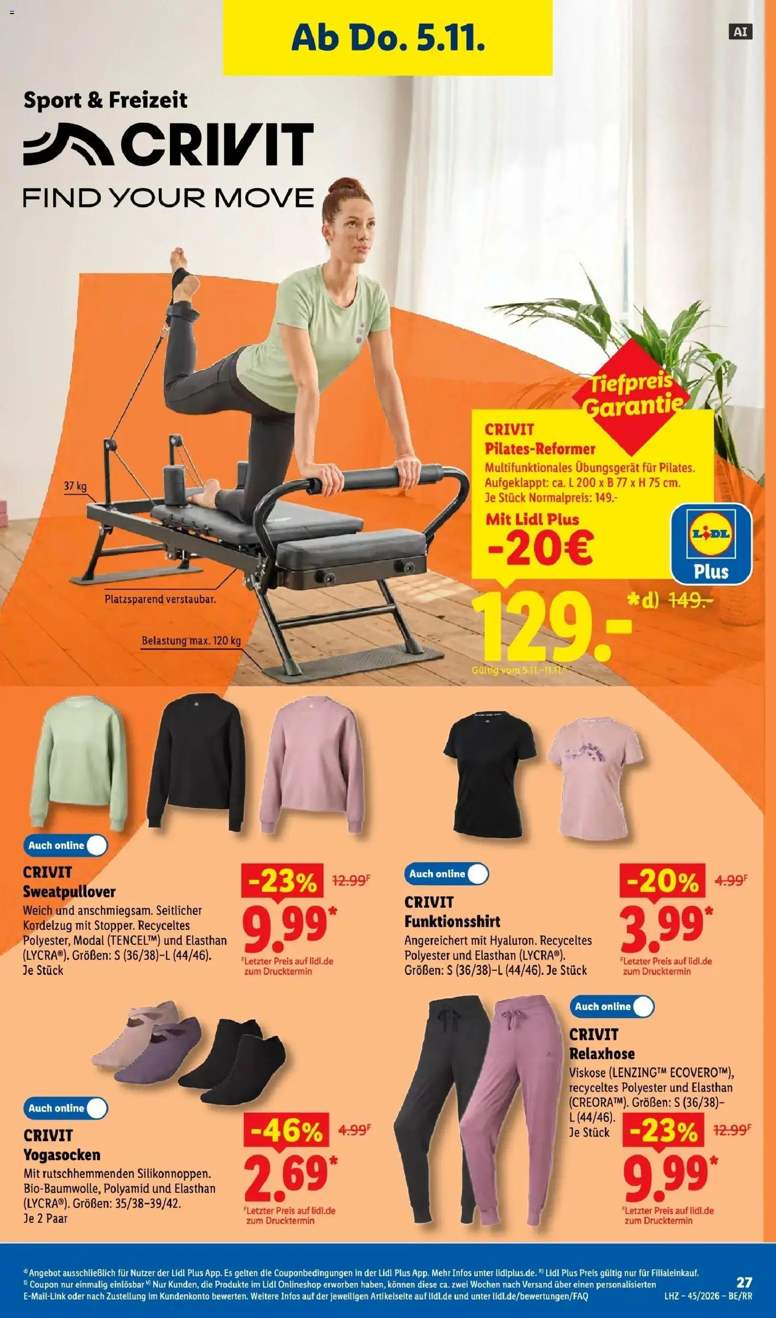 Vorschau von dem Prospekt des Geschäftes Lidl, gültig ab dem 02.11.2026 - Sweatshirt, T-Shirt