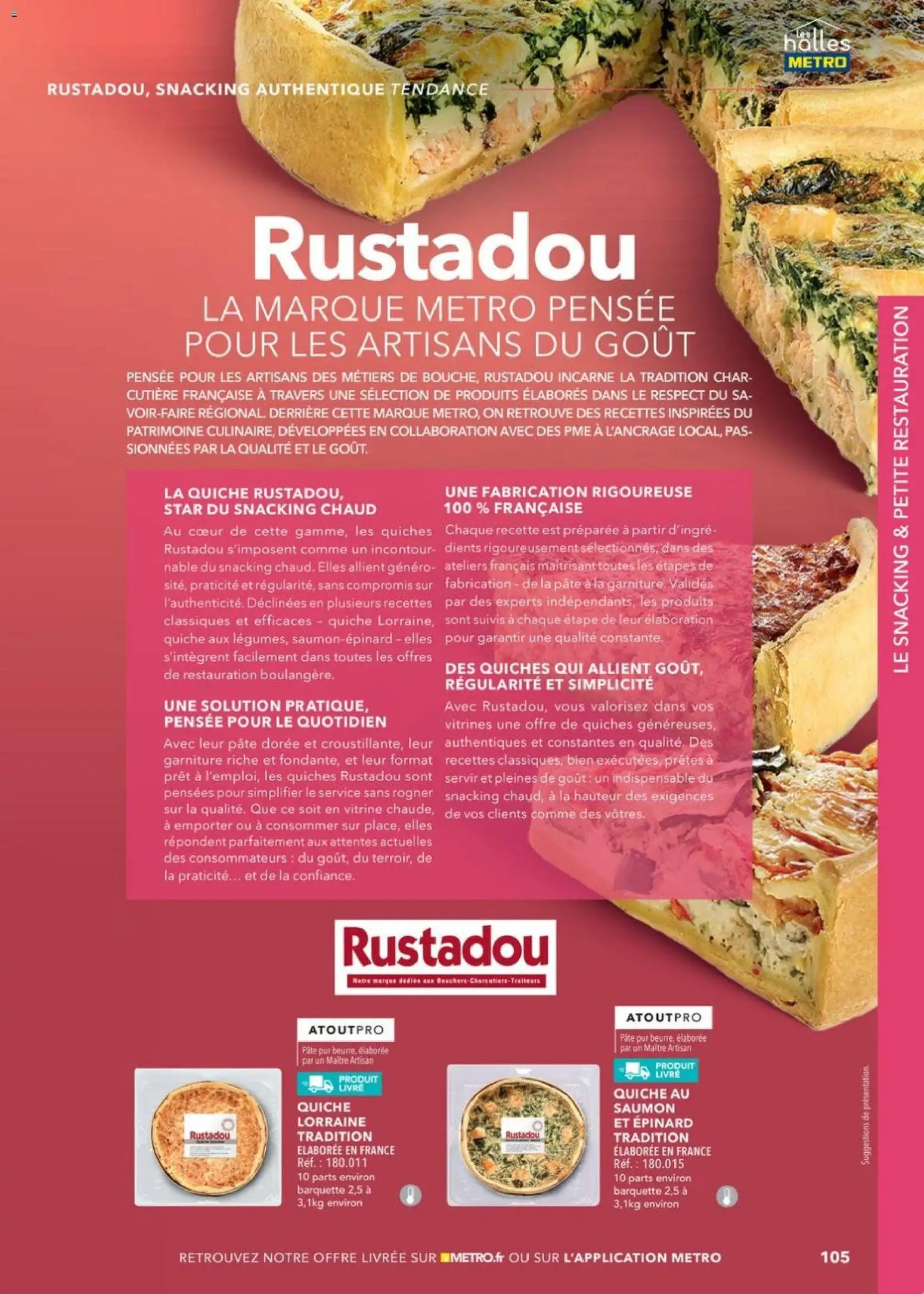 Prévisualisation de Boulangers Pâtissiers du magasin METRO formulaire valide 30/04/2026 - Livre, Pâte, Saumon, Epinard, Vitrine