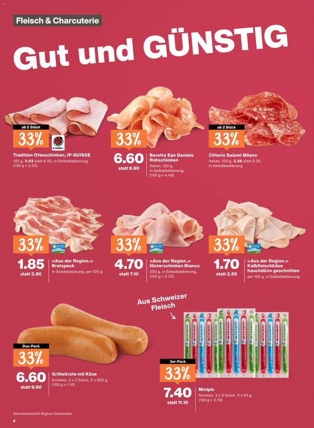 Neue Migros Aktionen ab 03.09.