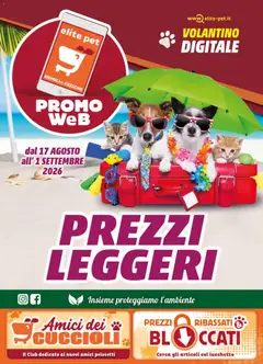 Anteprima dell'opuscolo Elite Supermercati volantino Pet dal negozio Elite Supermercati valido da 17/08/2026