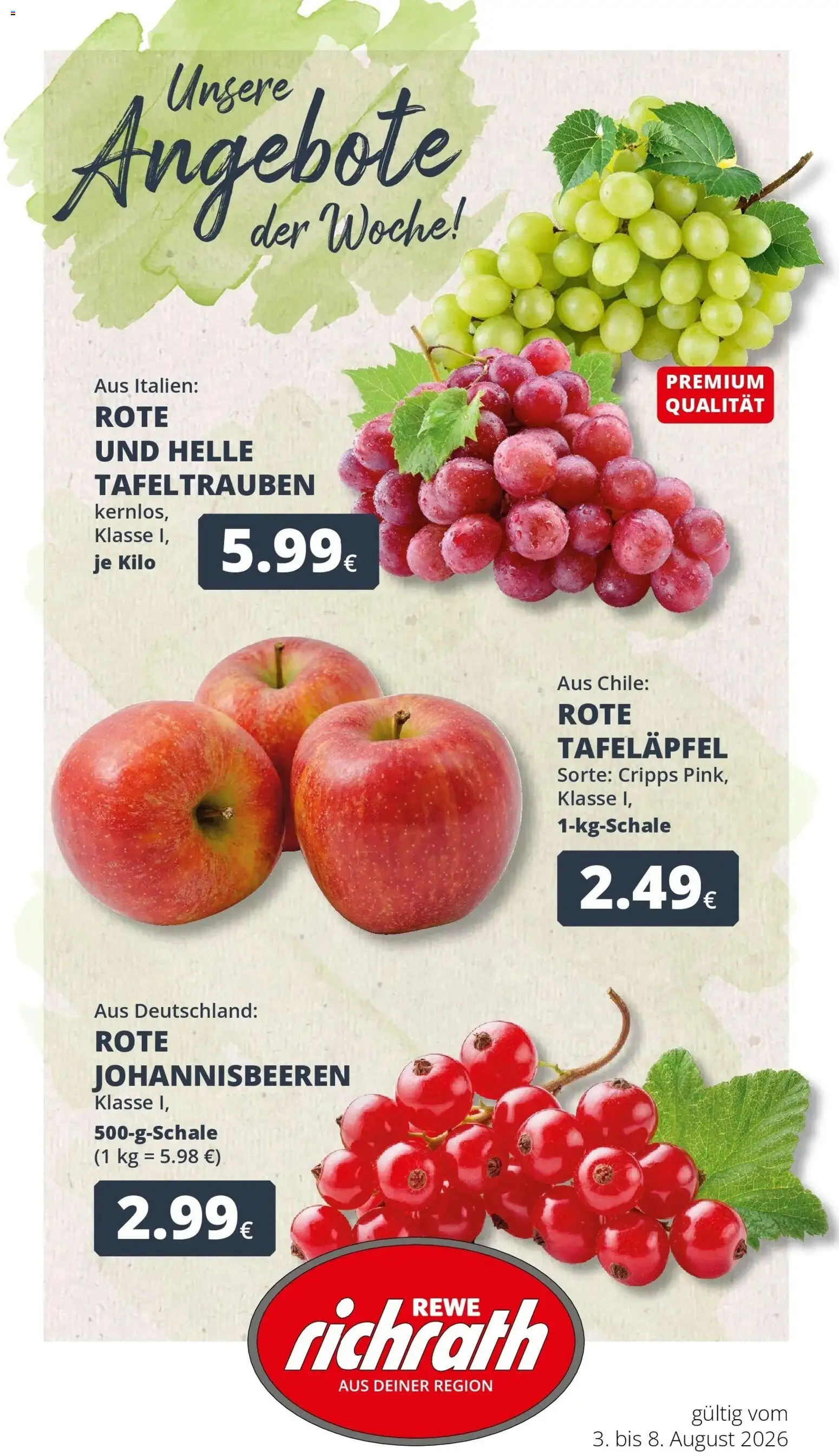 Vorschau von dem Prospekt des Geschäftes Rewe, gültig ab dem 03.08.2026