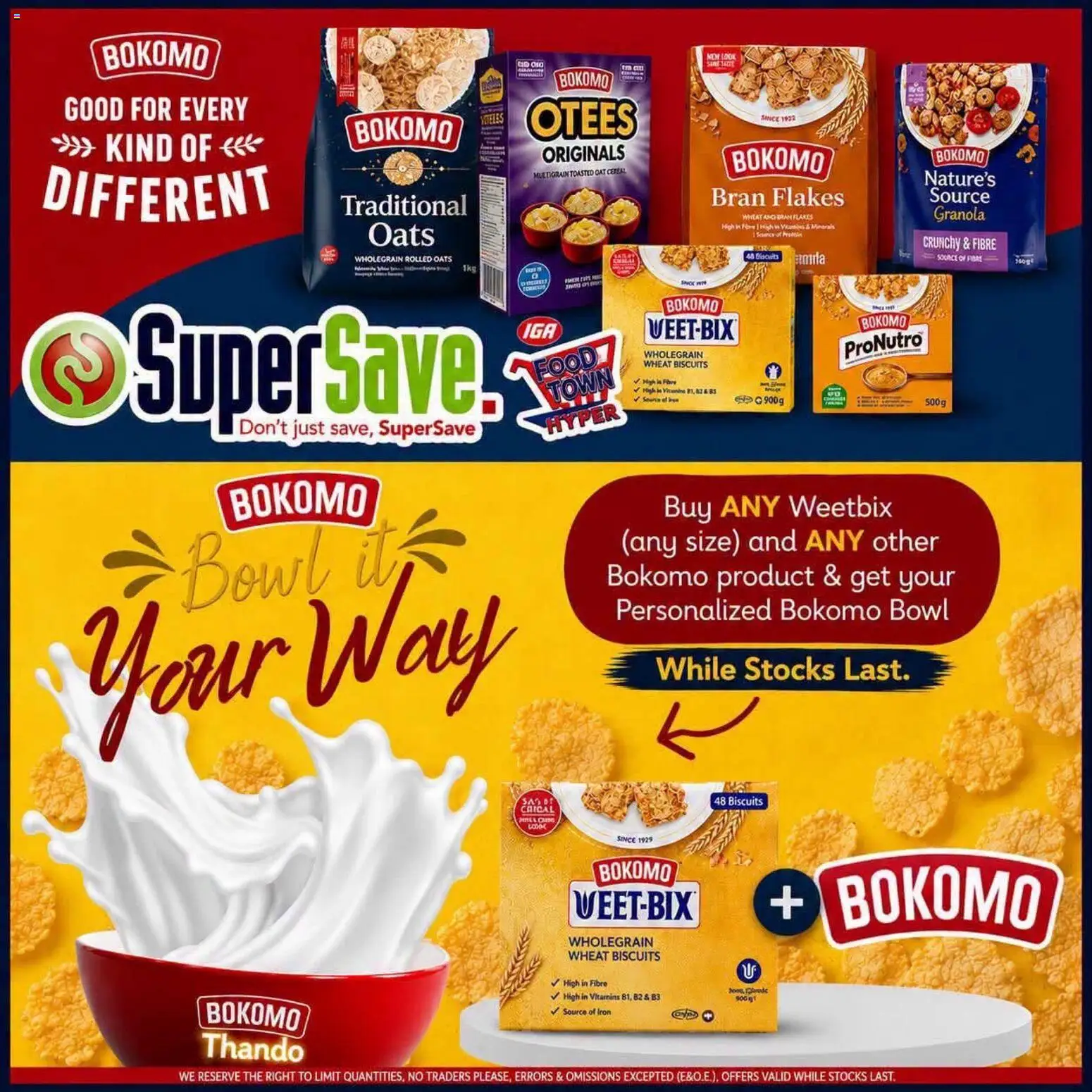 Preview of Super Save flyer valid from 06/08/2026 - Iron, Biscuits, Vitamins, Oats, Bowl, Flakes