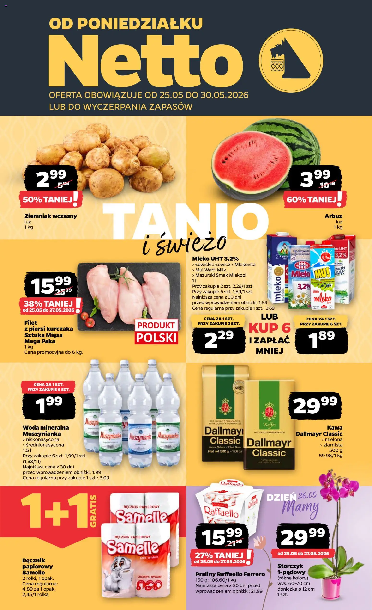 Pogląd gazetki "Netto gazetka od poniedziałku spożywcza" ze sklepu Netto ważnej od 25.05.2026