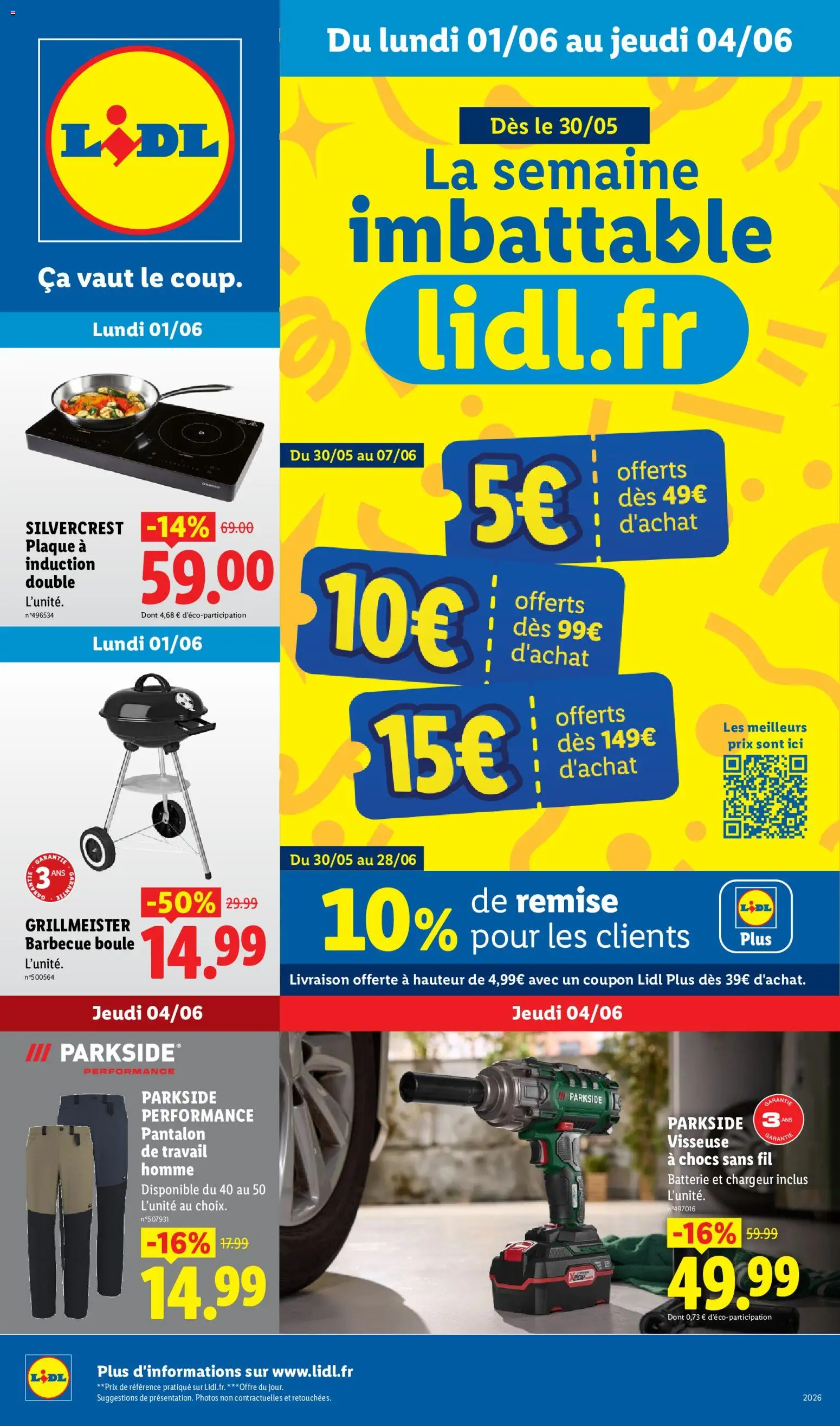 Prévisualisation de LIDL catalogue les bonnes affaires Exclu Web du magasin LIDL formulaire valide 01/06/2026