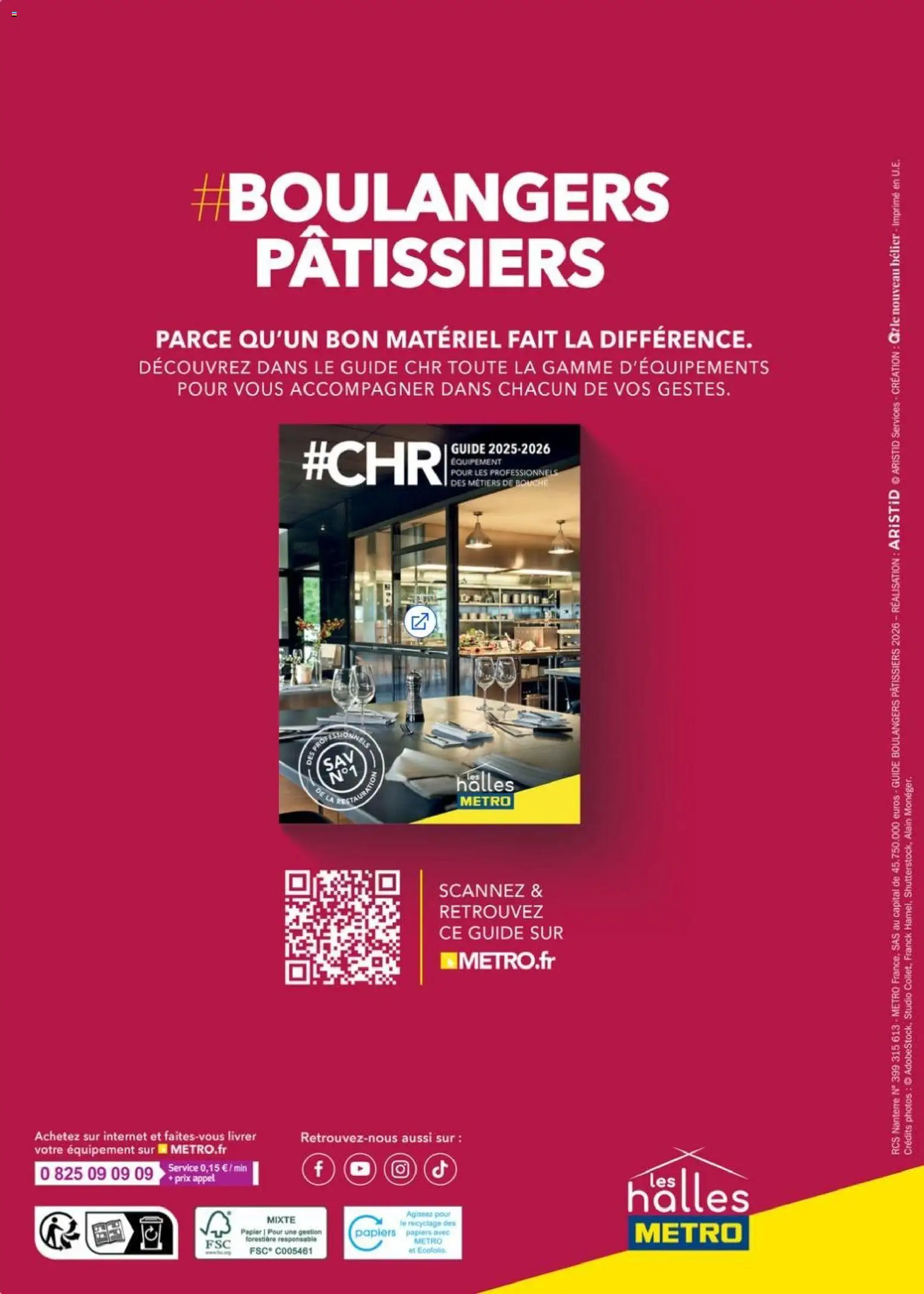 Prévisualisation de Boulangers Pâtissiers du magasin METRO formulaire valide 30/04/2026