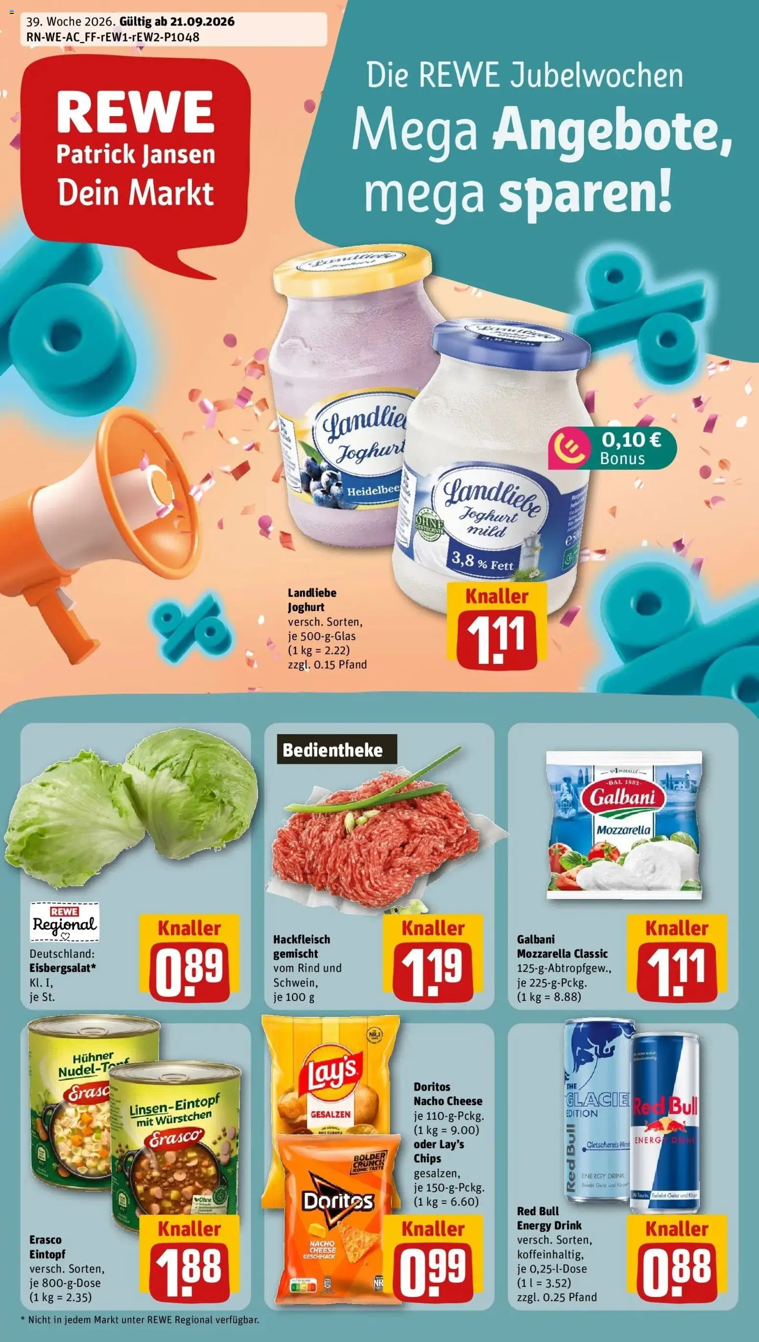 Vorschau von dem Prospekt des Geschäftes Rewe, gültig ab dem 21.09.2026