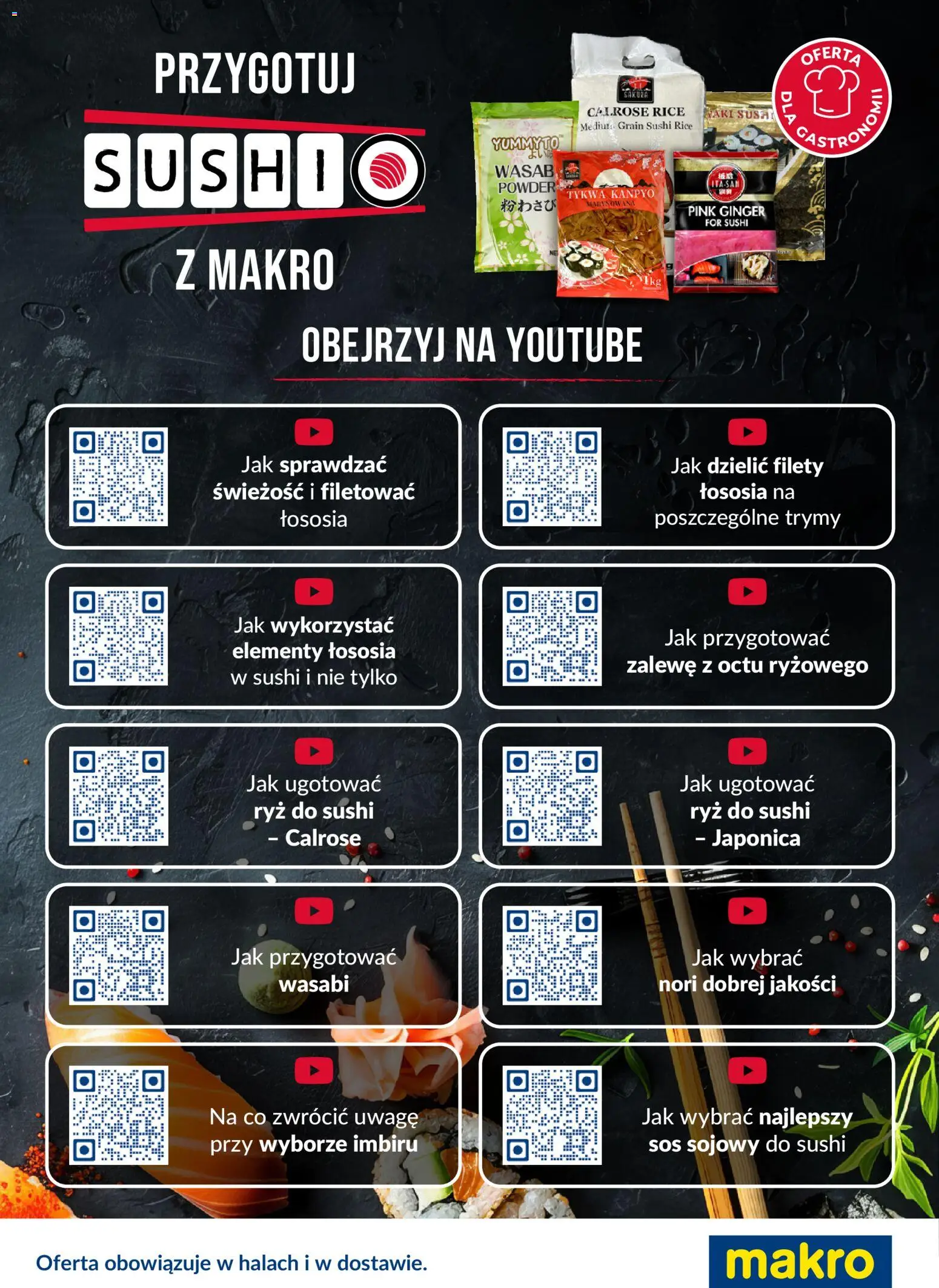 Pogląd gazetki "Sushi" ze sklepu Makro ważnej od 24.02.2025 - Sushi, Ryż, Sos, Sos sojowy, Nori