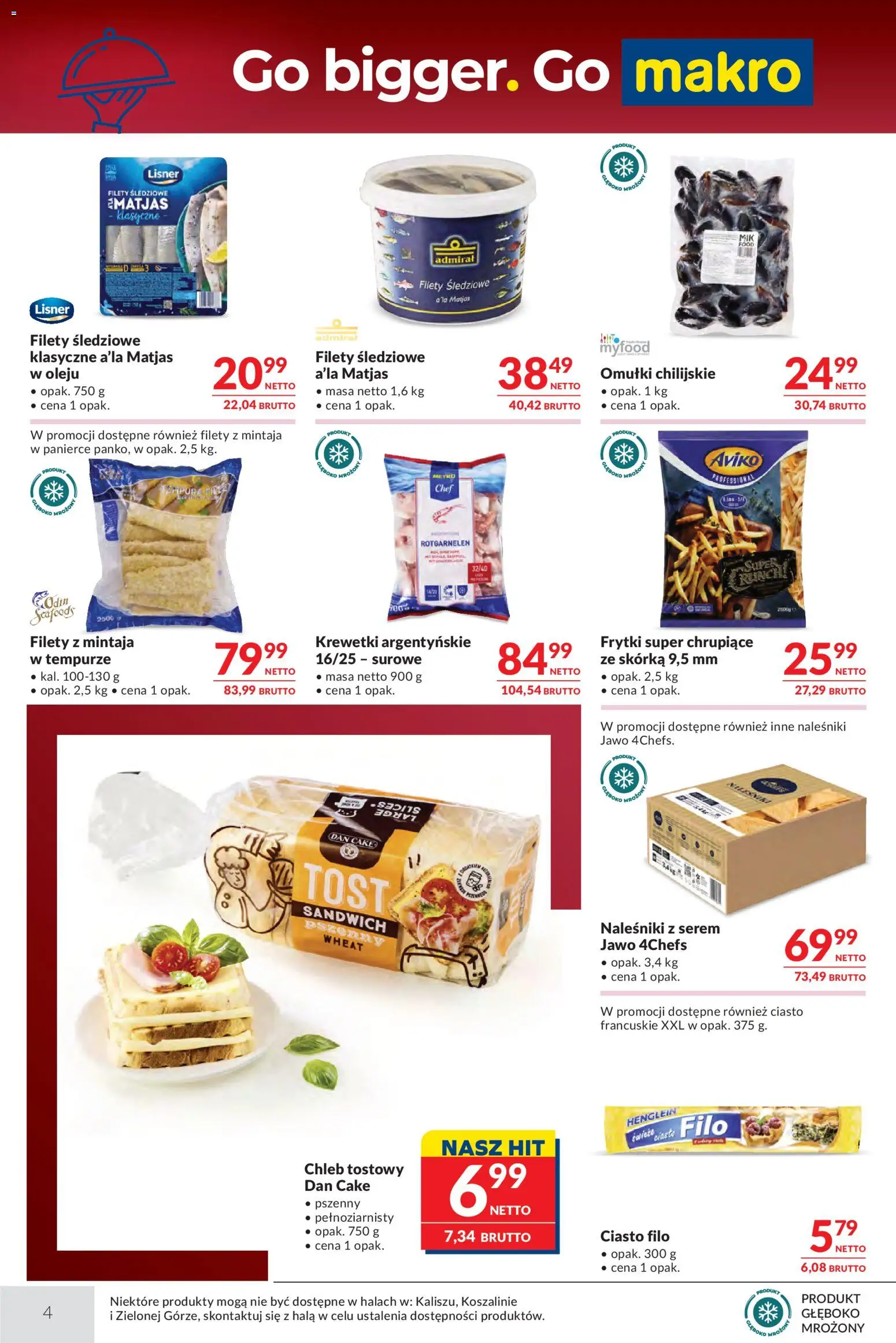 Pogląd gazetki "Makro gazetka - Oferta dla Gastronomii" ze sklepu Makro ważnej od 13.10.2026 - Naleśniki, Ciasto francuskie, Krewetki, Chleb, Sandwich, Chleb tostowy, Filety śledziowe a la Matjas, Ciasto francuskie XXL