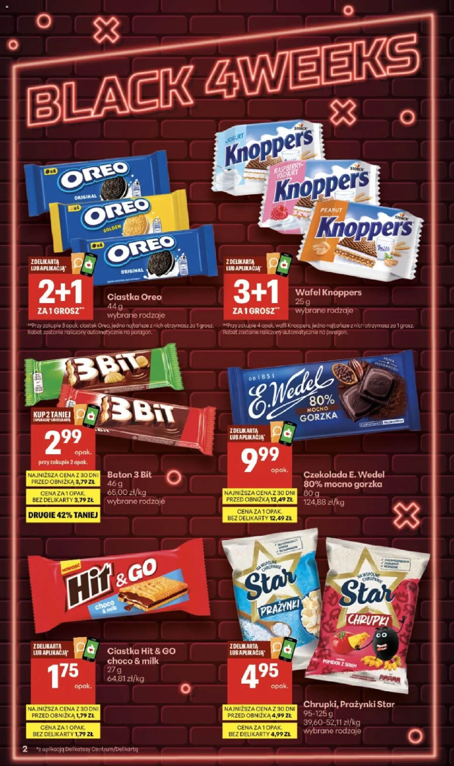 Pogląd gazetki "Delikatesy Centrum Black Weeks" ze sklepu Delikatesy Centrum ważnej od 29.10.2026 - Delikatesy, Czekolada, Serem, Pomidor, Baton, Knoppers, Chrupki, Ciastka Oreo