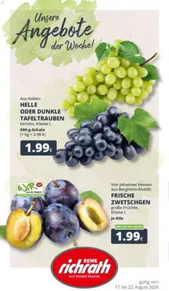 Vorschau von dem Prospekt des Geschäftes Rewe, gültig ab dem 17.08.2026