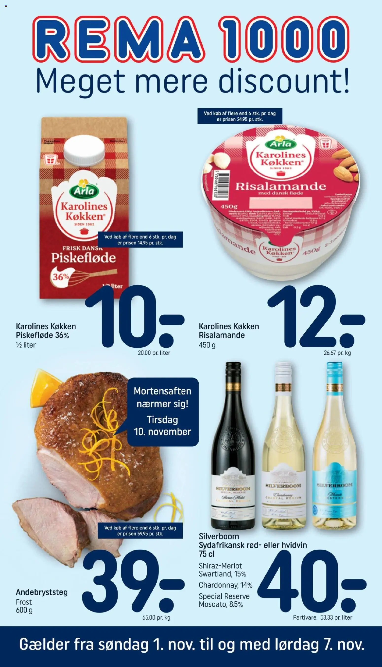 Eksempel på tilbudsavis Rema 1000 - Tilbudsavis Uge 45 fra butik Rema 1000 gyldig fra 01/11/2026