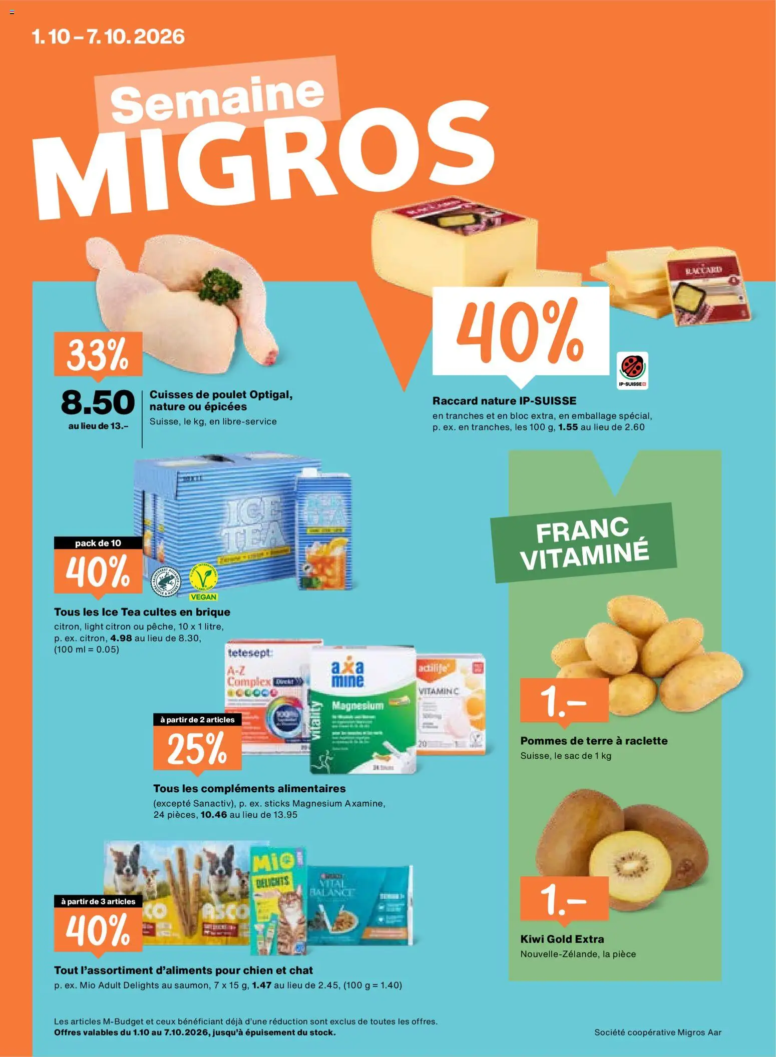 Vorschau des Merkblatts Migros aktionen FR vom Shop Migros gültig von 01.10.2026 bis 07.10.2026