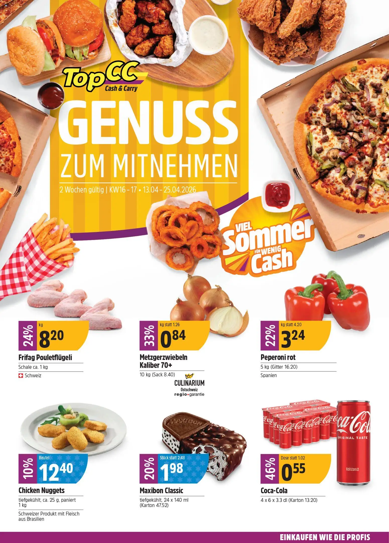 Vorschau des Merkblatts TopCC aktionen Genuss vom Shop TopCC gültig von 13.04.2026 bis 25.04.2026 - Gitter