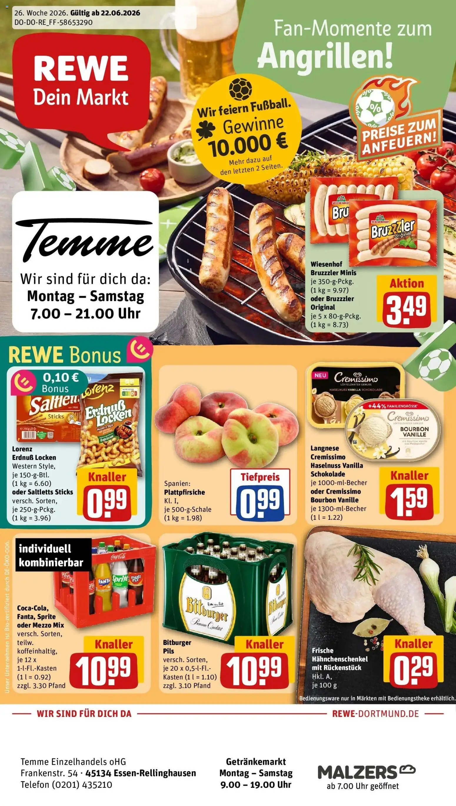 Vorschau von dem Prospekt des Geschäftes Rewe, gültig ab dem 22.06.2026