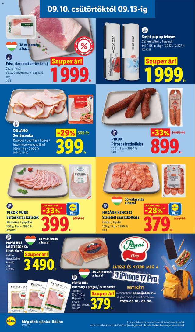 Új Lidl akciós újság 09.10.