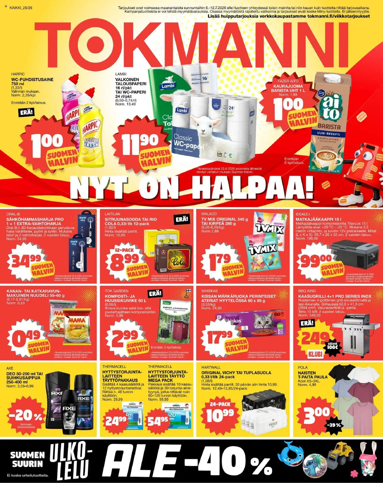 Kaupan Tokmanni Tokmanni tarjoukset esikatselu, voimassa 06/07/2026