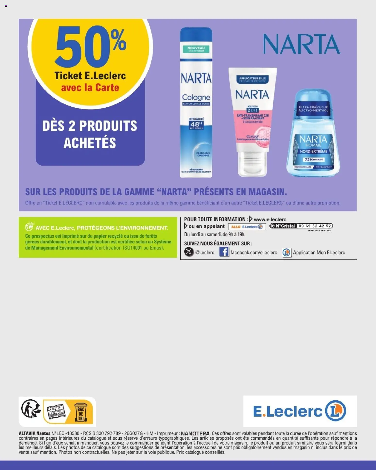 Prévisualisation de E.Leclerc Beaute automne du magasin E.Leclerc formulaire valide 01/09/2026 - Parfum, Polaire, Déodorant