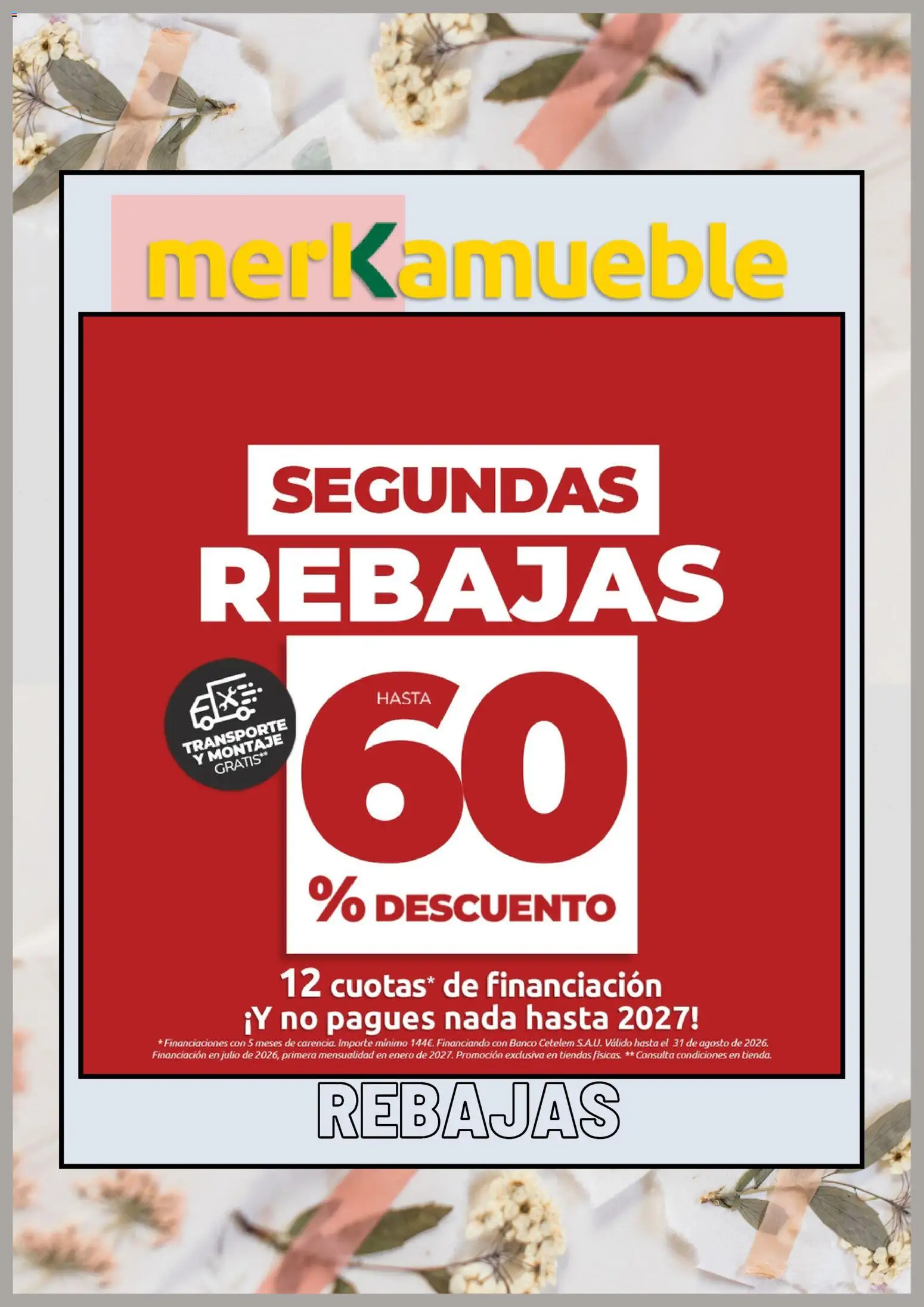Vista previa del folleto de la tienda Merkamueble válido desde el 07/08/2026 