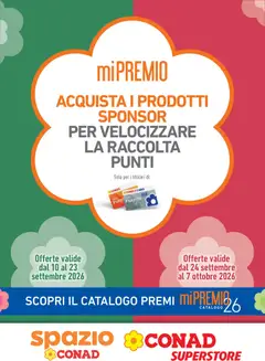 Anteprima dell'opuscolo Conad volantino Superstore Mi Premio Piemonte dal negozio Conad valido da 10/09/2026