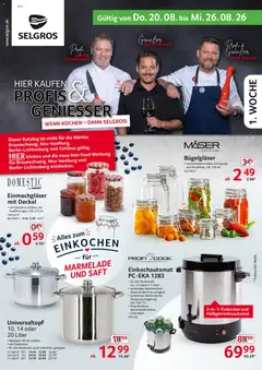 Vorschau von dem Prospekt des Geschäftes Selgros, gültig ab dem 20.08.2026
