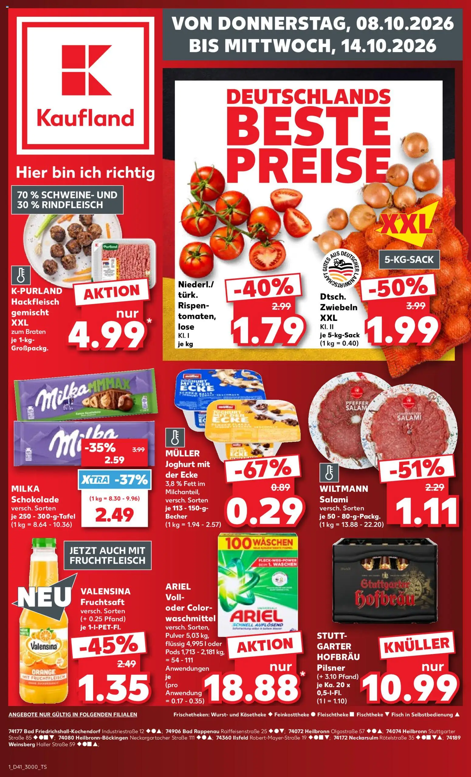 Voorbeeld van Kaufland DE -DE Folder van winkel Kaufland DE geldig vanaf 08-10-2026 - Bad, Salami