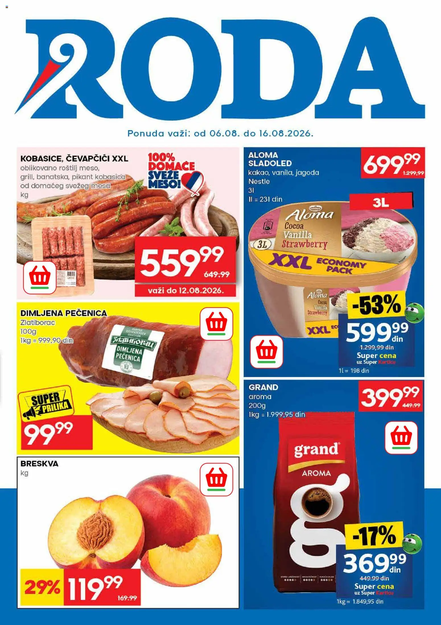 Pregled Roda kataloga - važi od 06.08.2026