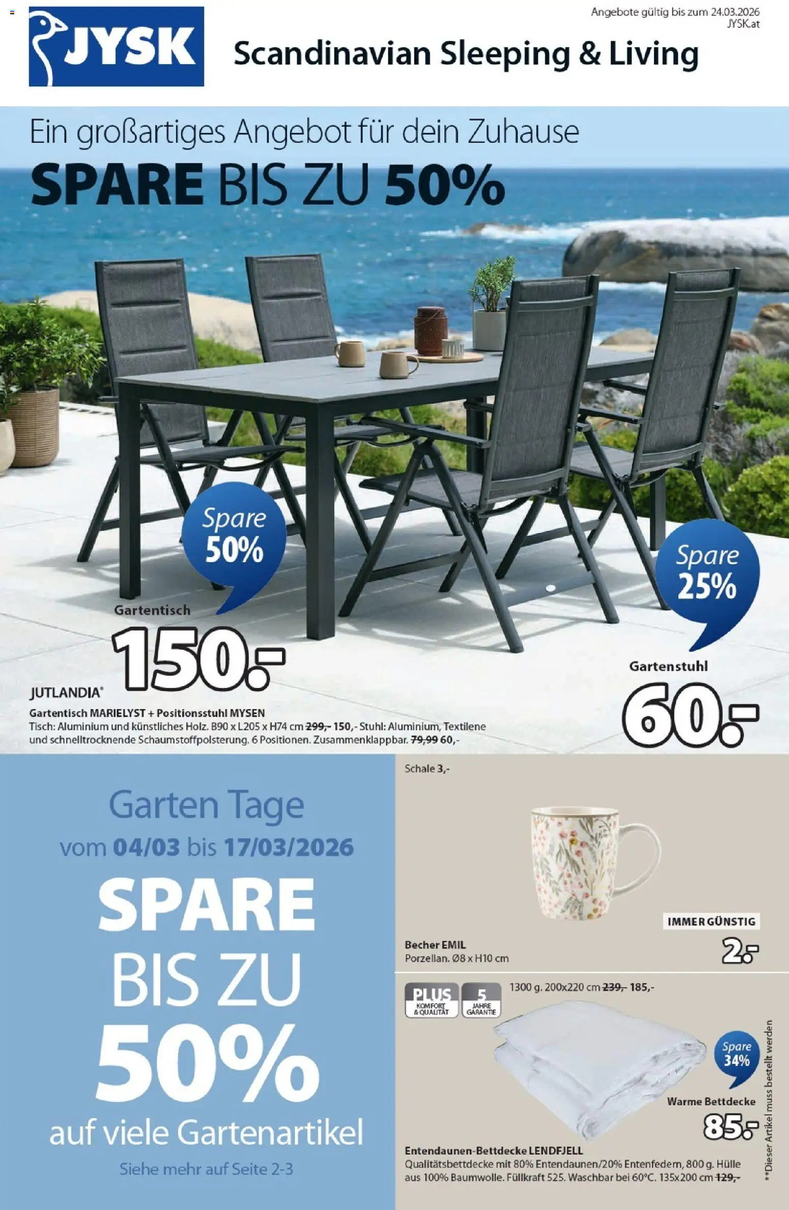 Vorschau der Angebote: JYSK JYSK Prospekt aktuell gültig ab 04.03.2026 - Tisch, Stuhl, Hülle